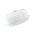 thumbnail image 4 of GUOOL Cuiseur Vapeur Rond pour Micro-Ondes Cuisson Rapide Couverture Transparente Empilable Cuisine Blanc Couche Simple, 4 of 9