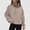 Khaki, variant on Huaizzzy Womens Sweatshirts Half Zip Cropped Pullover Quarter Zipper Hoodies Fall Outfits Clothes Thumb Hole Asymmetric Zip Jacket Women Fashion Top Light Hoodies Women Full Zip Workout Top Winged