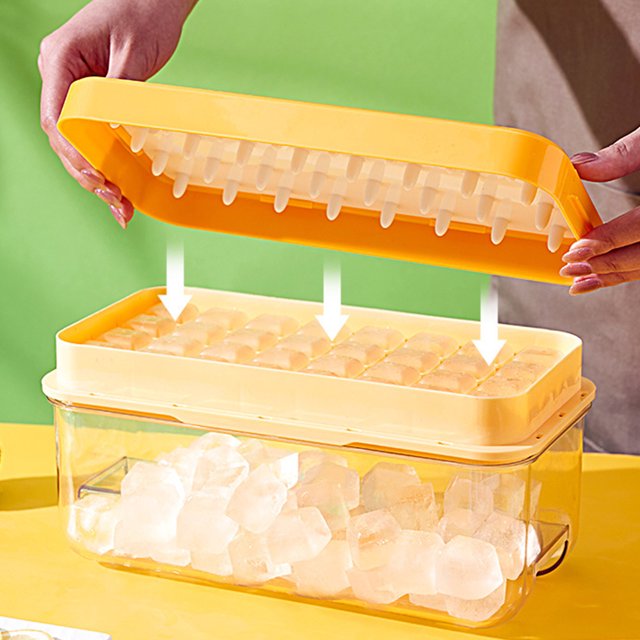 Dvkptbk Ice Cube Mold Ice Tray Silicone Ice Box Ice Cubes Household Ice Maker Refrigerator Freezer Ice Cubes Box Kitchen & Dining