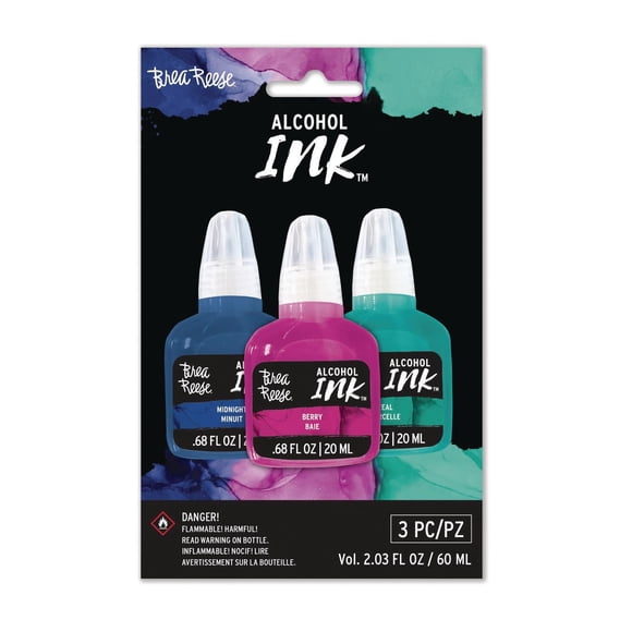 Brea Reese 3 Piece Alcohol Ink Set: Midnight, Berry, Teal