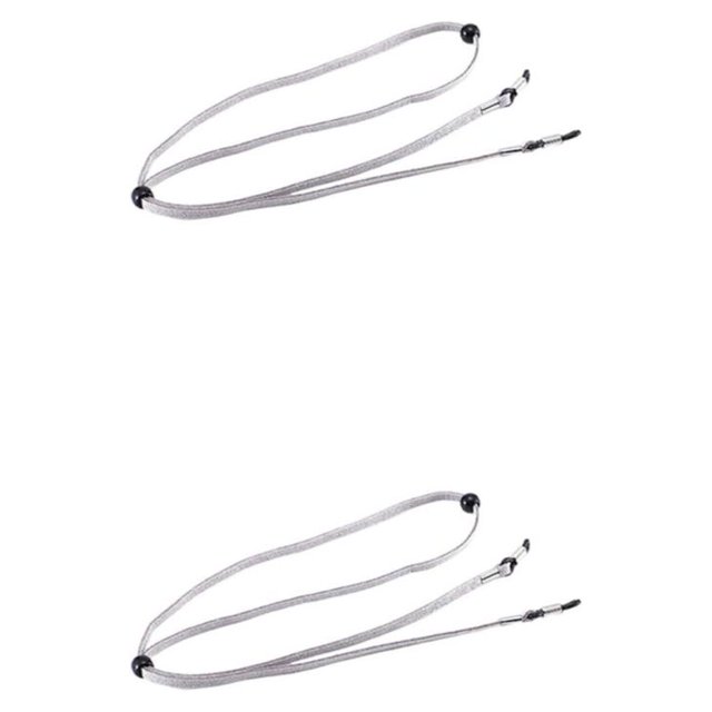 Transemion Eyeglass Strap Non- for Slip Stretchy Universal Rope Eyewear Sports Retainer Grey 26.77 Inch 2Set