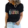 thumbnail image 2 of EGNMCR Chandail de Pâques à Manches Courtes pour Femmes, Imprimé de Pâques, T-shirt à Col Rond pour Femmes, Mode, Confortable, Haut pour Femmes, Haut/chemise à Manches Courtes à Col Rond, T-Shirts pour Femmes, 2 of 7