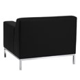 thumbnail image 2 of HERCULES Definity Series Contemporary Black Leather Chair with Stainless Steel Frame, 2 of 5