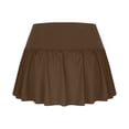 thumbnail image 4 of Timegard Skirts for Women Summer Low Waist Ruched Mini Skirts Solid Color Casual Loose Workout Shorts, 4 of 6