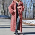 thumbnail image 2 of Kcodviy Women Casual Solid Knit Coat Dresses for Women Knee Length Button Plus Size Long Sweaters for Women Cardigans with Pockets Sleeve Sweater Long Cardigan Outwear Sweater for Women Coat, 2 of 4