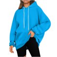 thumbnail image 1 of Timegard Chandails à Capuchon Surdimensionnés pour Femmes Chandail à Manches Longues Chandail Automne Hiver Décontracté Ample Confortable Hauts, 1 of 6