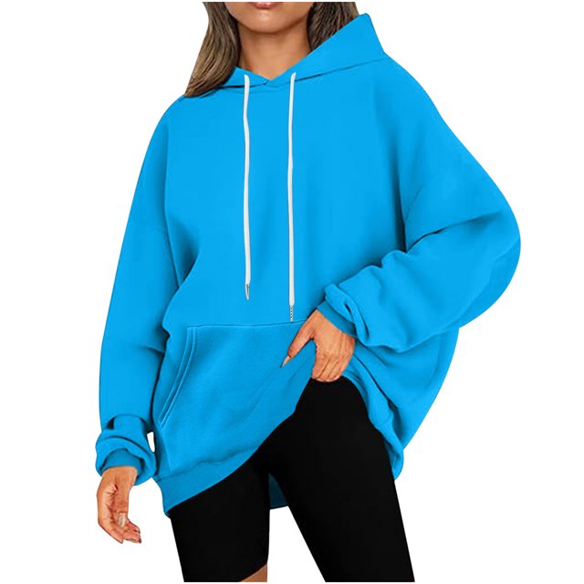 Timegard Chandails à Capuchon Surdimensionnés pour Femmes Chandail à Manches Longues Chandail Automne Hiver Décontracté Ample Confortable Hauts