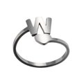 thumbnail image 3 of Bagues à Ouverture de Lettres Anglaises en Acier Inoxydable pour Filles Amour Bijoux Rétro, 3 of 9