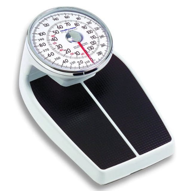 HB160KLEA - Professional Home Care Mechanical Floor Scale with a 400 lb capacity and raised dial. Features a black textured platform and a large, easy-to-read circular dial with clear weight markings. Designed for home use and professional care settings.