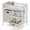 White & Beige, variant on Costway Wooden Baby Changing Table, Diaper Changing Station with 3 Fabric Storage Drawers
