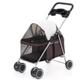thumbnail image 1 of Dog Stroller, 4 Wheels Folding Pet Stroller Portable Cat Puppy Jogging Stroller with Multi Facetedfor Puppy Cats Rats Rabbits Outings, 1 of 5