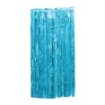 thumbnail image 5 of Transemion Frange en Aluminium Bon Effet de Démonstration pour Anniversaire Anniversaire Mariage Frange en Aluminium Rideau de Fête Toile de Fond en Aluminium Bleu Clair 3*1m 2Ensemble, 5 of 5