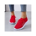 thumbnail image 1 of UKAP Espadrilles pour Femmes à Bout Rond Espadrilles Couleur Unie Ballerines Confortables pour Femmes Rouge 7.5, 1 of 3
