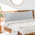 thumbnail image 1 of PiccoCasa Brushed Body Microfiber Zippered Pillowcase Light Gray 20"x54", 1 of 7