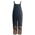 thumbnail image 1 of Womens Fashion Pants Overalls Rompers Printed Buttons Suspender Jumpsuit, 1 of 5