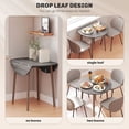 thumbnail image 4 of HOMCOM 35" Folding Dining Table with Solid Wood Legs, Distressed Light Grey, 4 of 10