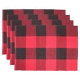 thumbnail image 1 of Fabstyles Buffalo Check Cotton Placemats Set of 4 Machine Washable Table Mats Perfect for The Kitchen and Dining Table or Outdoor Tables, 1 of 6