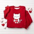 thumbnail image 2 of MKOSPLRT Chandail à Col Rond Enfant Cœur Manches Longues Joyeuse Saint-Valentin Chandails Manches Longues Amour Graphique Chandail à Enfiler Hauts 1-13a, 2 of 6