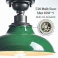 thumbnail image 3 of Modern Green Semi Flush Mount Light Barn Style Ceiling Light Fixture, 3 of 7