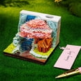 Notepad Wood 3D Desk Calendar 2026 with LED Light, Time Piece Calendar 2025, Tear ...