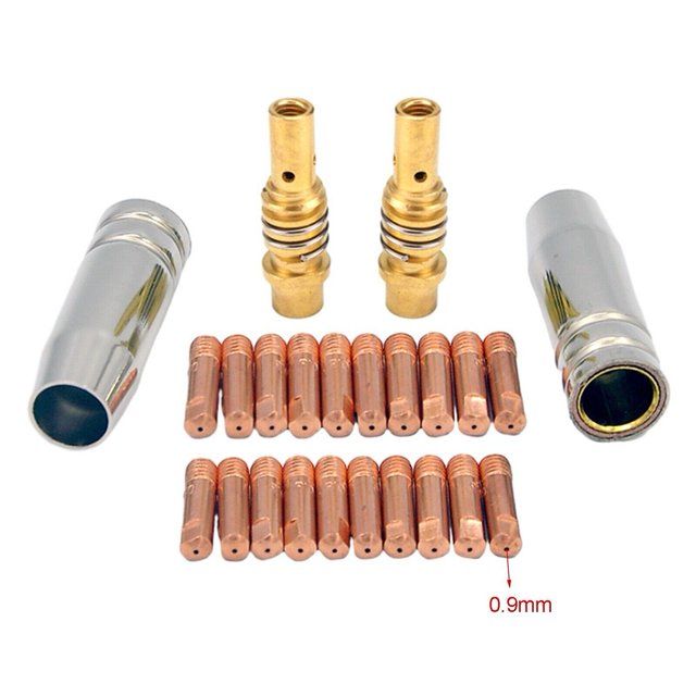 Mb15 Mig Welding Torch Kit with Contact Tips And Diffusers for Mig200 Mig130 0.9mm