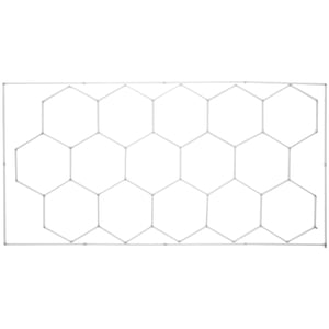 KFFKFF Hexagonal Illumination du garage, 66300LM, 6500K, 15-Unit Honeycomb LED Mise en place DIY Solution d'éclairage blanc frais pour l'auto-détail, les gyms, les sous-sols et les ateliers