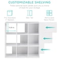 thumbnail image 3 of Best Choice Products 9-Cube Storage Organizer 11in Shelf Opening Bookcase Display Shelf Customizable w/ 3 Removable Back Panels - White, 3 of 9