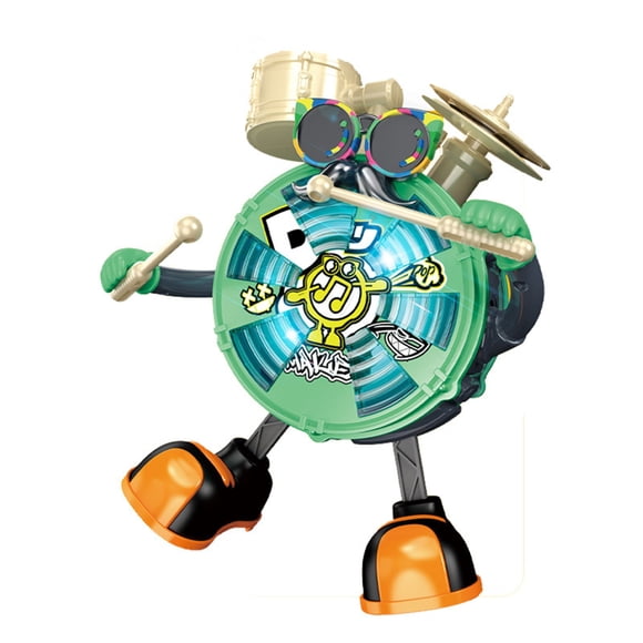Qocolhg Liquidation de Jouets de Noël, Ensemble de Tambours Jazz Électriques de Simulation Dansante pour Enfants avec Musique et Lumière, Jouet Interactif Parent-Enfant Intellectuel d'Éveil pour Bébé, Nécessite 3 Piles AA