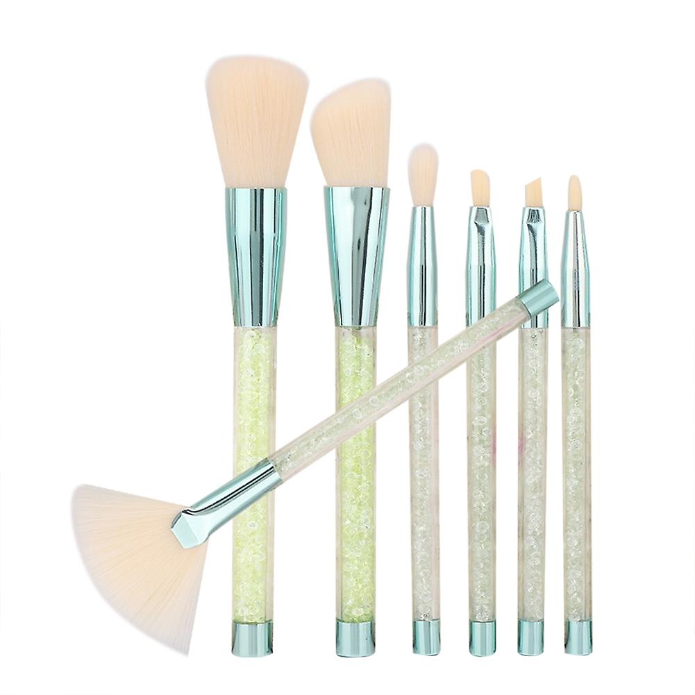7Pcs Makeup Brush Kit Foundation Blusher Eyeshadow Make Up Brush Cosmetic Tool (Green)