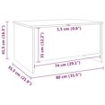 thumbnail image 4 of vidaXL Coffee Table Brown Oak 80x55.5x41.5 cm Engineered Wood, 4 of 5