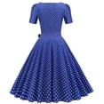 thumbnail image 3 of Pompotops Robe de Soirée Bal pour Femme à Manches Courtes Style Années 1950 Ménagère, 3 of 9