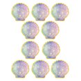 thumbnail image 1 of Fasiaou 10 Pack 9 Inch Exquisite Shell Shaped Paper Dinner Plates, Colorful Disposable Party Tableware for Sea Theme Birthday,C, 1 of 6