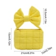 thumbnail image 3 of SIYTUAU Pleated Bow Bag Womens Handbag Shoulder Solid Color Crossbody Bag For Daily Use In Yellow Color Yellow, 3 of 6