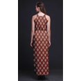 thumbnail image 4 of Bimba Robe Longue de Soirée pour Femmes à Imprimé, Col Ras du Cou, Fentes Latérales, Dos Nu - Grande, 4 of 6