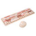 thumbnail image 1 of Mofii Sweet Keyboard Combo Mixed Color 2.4G Wireless Keyboard Set Circular Suspension Key for PC Laptop Light Brown, 1 of 7