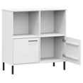 thumbnail image 3 of vidaXL Bookcase with Metal Legs White 90x35x90.5 cm Solid Wood OSLO, 3 of 5