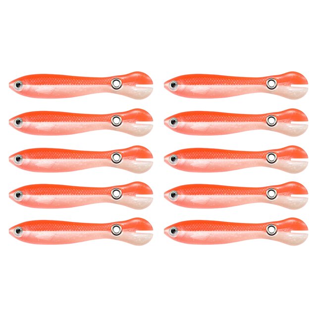 pitrice 10Pcs Lure Bait Fishing Soft Loach Artificial Bass Tackle Fake Goods Moving Bouncing Sinking Swimming Accessory A Small