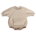 thumbnail image 1 of XZNGL Long Sleeve Romper Baby Girl Autumn Spring Baby Girls Boys Cute Romper Long Sleeve Button Sweatshirt Jumpsuits Baby Sweatshirt Romper Baby Girls Clothes Baby Romper Girl, 1 of 9
