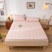 Washable Bed Pads for Adults Mattress Protector Washable Underpads Breathable Mattress Cover Machine Washable Cotton Thickened Mattress Companion Breathable Non Slip Mattress Quilted Fitted Sheet