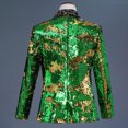 thumbnail image 5 of TIMIFIS Mens Shiny Sequin Blazer Dinner Prom Wedding One Button Suit Jacket Lapel Dress Blazer, 5 of 5