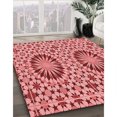 thumbnail image 3 of Ahgly Company Tapis Rectangulaire Lavable en Machine Intérieur Transitionnel Rose Corail Clair, 5 Pieds x 7 Pieds, 3 of 7