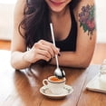 thumbnail image 4 of Lisbinx 304 Stainless Steel Coffee Stirring Spoon - Small Round Stirrer for Coffee, Tea & Cocktails - Rustproof & Dishwasher Safe - Elegant Modern Designs - 1 Piece, 4 of 6