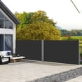 thumbnail image 2 of Outsunny Double Retractable Side Awning 236" x 63" Patio Screen Black, 2 of 10