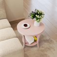 thumbnail image 3 of Roundhill Furniture Perth Contemporary Round End Table with Shelf, 3 of 5