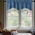 thumbnail image 4 of ZENGHUIJ Elegant Fringed Window Curtains Patterned Rod Panels Stylish Short Drapes For Home Decor, 4 of 6