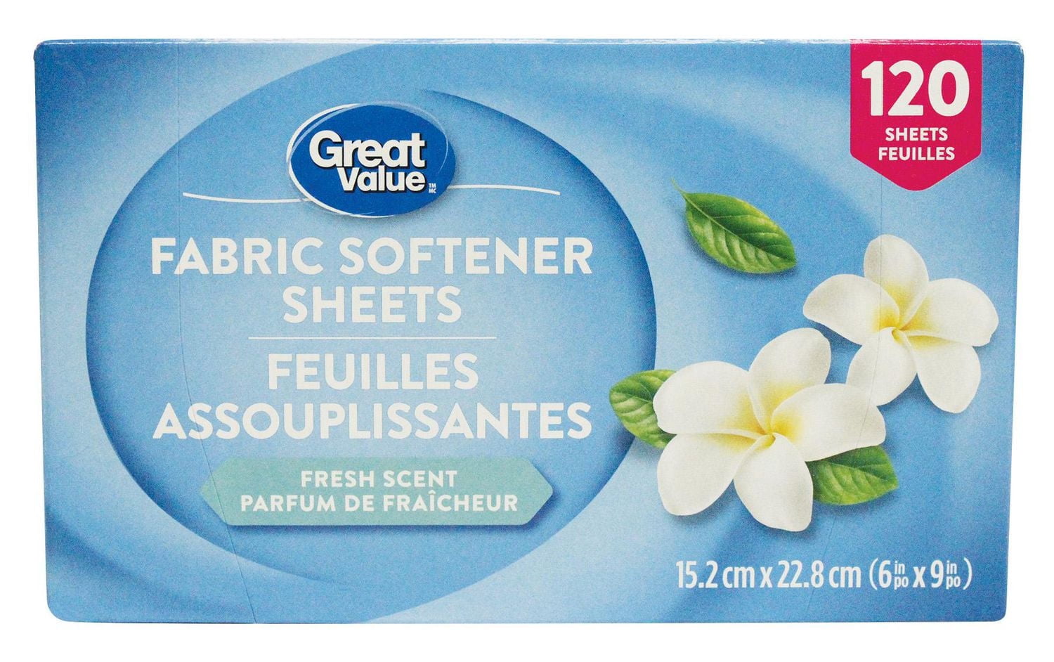 Great Value Fabric Softener Sheets- Fresh Scent