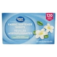 thumbnail image 1 of Great Value Feuilles assouplissantes- Parfum de fraicheur, 1 of 7