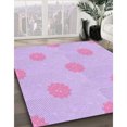 thumbnail image 3 of Ahgly Company Tapis d'Intérieur Lavable en Machine Carré Transitionnel Heliotrope Violet, 3 Pieds Carré, 3 of 7
