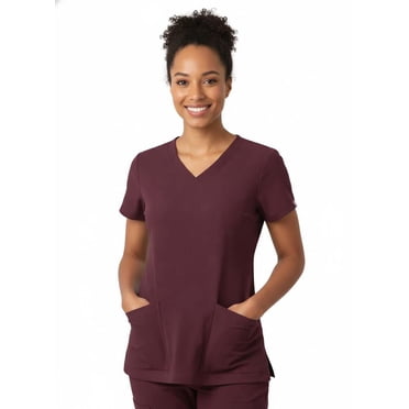 Haut de blouse médicale à col en V pour femmes FLEX SCRUBS™
