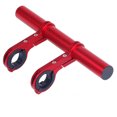 thumbnail image 3 of relayinert Bicycle Handlebar Extender with Double Clamps Front Flashlight Extension Bracket Mounting Rack Adapter Supplies Red Aluminum Alloy 1Set, 3 of 6